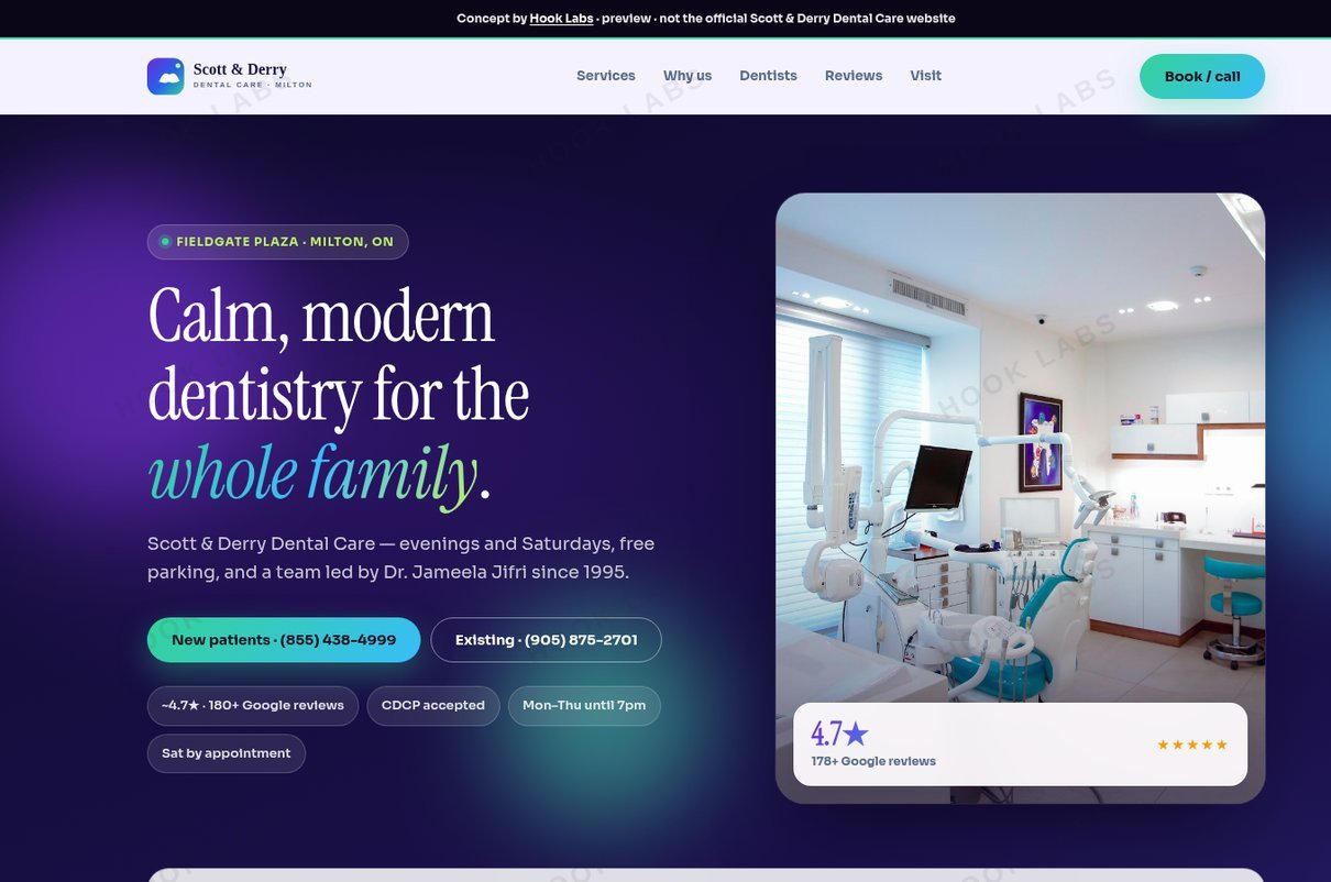 Scott & Derry Dental website preview