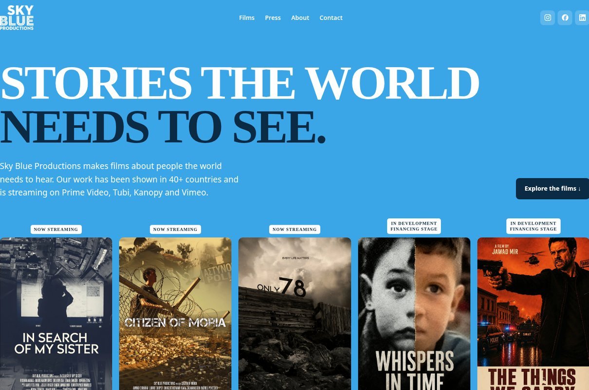 SkyBlue Pro website